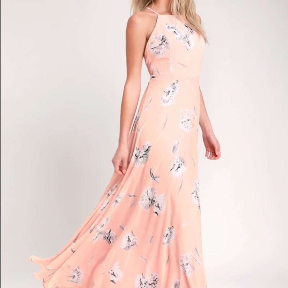 Lulus Floral Print Maxi Dress